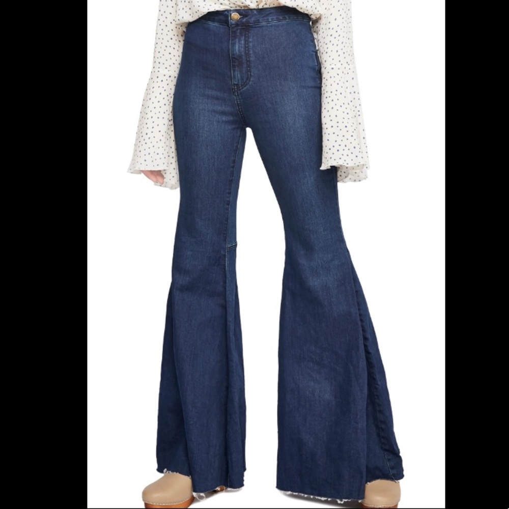 Free People Low Rise Flare Jeans